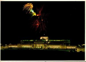 Illinois Chicago Museum Of Science and Industry Illuminated By Fireworks