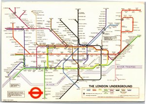 Postcard UK ENG London Underground Map