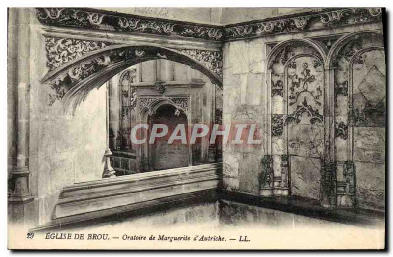 Old Postcard Brou Oratory of Marguerite d & # 39Autriche