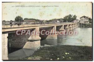 Postcard Old Saint Sever Sur Adour The Great Bridge On I'Adour