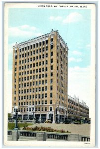 c1930's Nixon Building Cars Street Viee Corpus Christi Texas TX Vintage Postcard