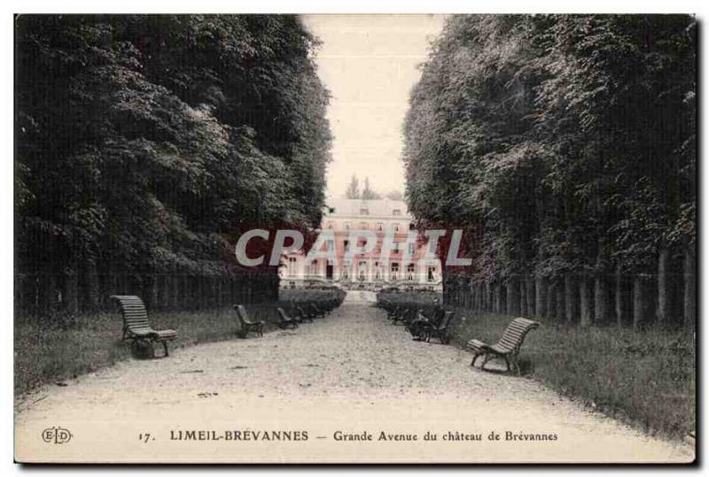 Postcard Old Grand Avenue Limeil Brevannes Brevannes castle