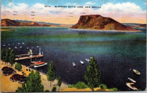 Vtg New Mexico NM Elephant Butte Lake Bathing Beach Fishermans Wharf Postcard