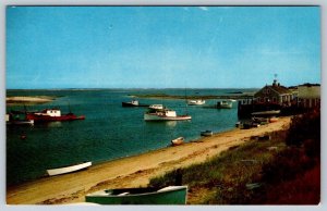 Fishing Boats At Chatham, Cape Cod, Massachusetts, Vintage Chrome Postcard