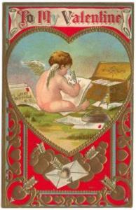 Valentine's Day Greeting PC, Cupid writes messages