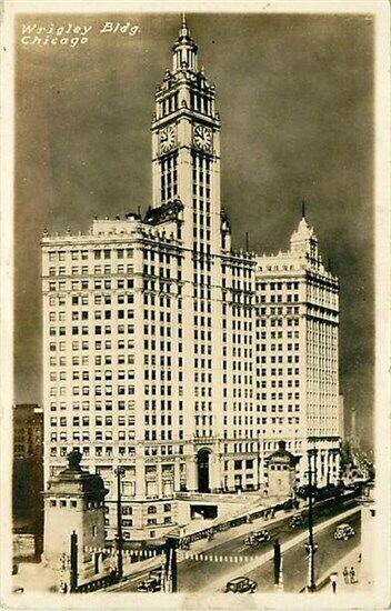 IL, Chicago, Illinois, RPPC, Wrigley Building