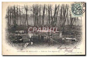 Old Postcard Meillant Chateau Table des Trois Seigneurs