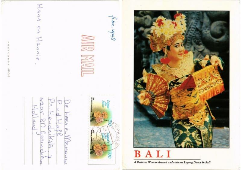 CPM  Indonesie - Bali - Balinese Woman Dressed and Costume Legong Dance (694299)