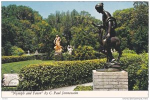 Statue Nymph and Fawn by Paul Jenneweins, Brookgreen Gardens, Murrells Inle...