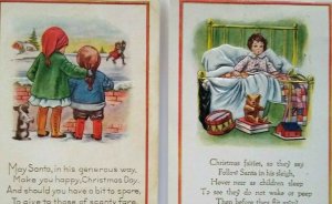 Vintage Christmas Postcards Lot Of 2 Children Dog Toys Whitney Embossed Antique