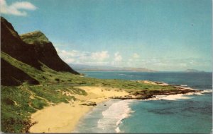 Postcard HI Makapuu Beach and Windward Oahu from Makapuu Point
