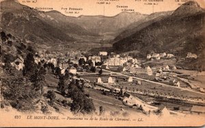 France Le Mont Dore Panorama vu de la Route de Clermont