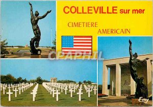 Postcard Modern Colleville sur Mer Calvados Le Cimetiere The American Memorial