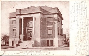 Postcard Carnegie Public Library in Newton, Kansas