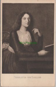 Literature Postcard - Charlotte Von Schiller, Wife of German Poet   RS24912