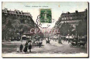 Paris Old Postcard Avenue of & # 39opera