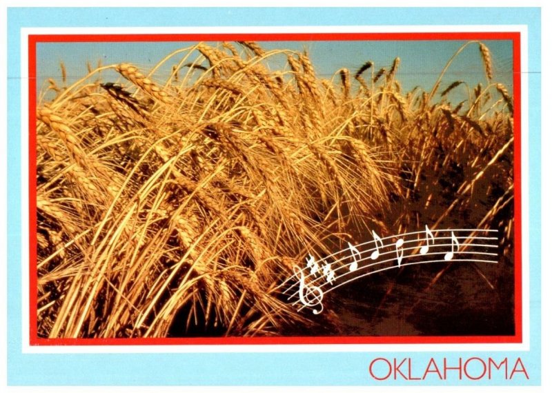 Oklahoma With Waving Fields Of Wheat Oklahoma Postcard