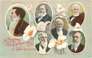 Postcard Utah Mormon Religion C-1910 Six Presidents Jesus Christ Church 23-3039