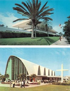 2~Postcards  Ponce, Puerto Rico  ART MUSEUM & CHURCH SANTA MARIA REINA  Vintage