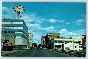Billings Montana MT Postcard The View Shows Famous Carter Clock c1960's Vintage