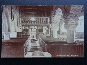 Skipton HUBBERHOLME St Michael & All Angels Church Interior - Old RP Postcard