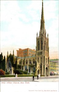 Vintage New York City Postcard  - Grace Church