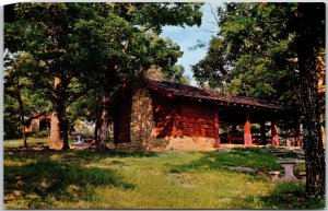 Chatsworth Georgia GA, Barbecue, Picnic Shelters, Fort Mountain Park, Postcard