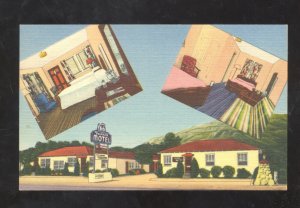 DUARTE CALIFORNIA ROUTE 66 HI WAY 66 FOOTHILL MOTEL LINEN ADVERTISING POSTCARD