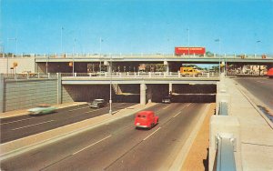 Detroit MI Woodward Ave. Overpass At 8 Mile Road Old Vehicle's, Postcard,