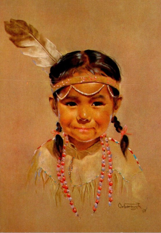 Native American Indian Canadian Indian Child Mountain Fawn Painted By Dorothy...