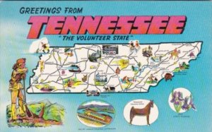 Greetings From Tennessee With Map