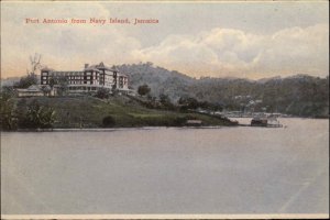 Port Antonio Jamaica View from Navy Island c1910 Vintage Postcard