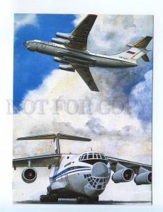 254086 RUSSIA Aeroflot ADVERTISING IL-76T plane postcard