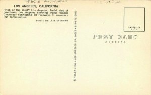 California Los Angeles Aerial View 1960s Kolor Postcard 21-13788