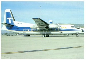 TAA Trans Australia Airlines Fokker F27 600 Friendship Airplane Postcard