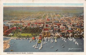 MIAMI FLORIDA~BIRD'S EYE VIEW~1925 FAIRCHILD AERIAL CAMERA POSTCARD