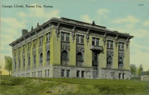 C. 1910 Carnegie Library, Kansas City, Kansas Vintage Postcard F29