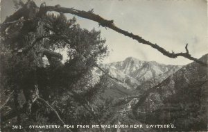 RPPC Postcard San Gabriel Mountains Strawberry Peak Mt. Washington Switzer's 34I