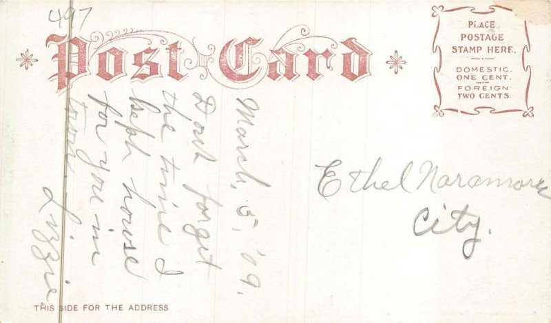 THE ASPINWALL LENOX MASSACHUSETTS LIVINGSTON POSTCARD (c.1900)