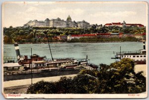 Budapest Royal Castle Hungary Boats and Ships Ocean View Postcard