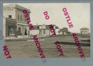 Fordville NORTH DAKOTA RPPC 1914 MAIN STREET nr Grand Forks Park River Adams