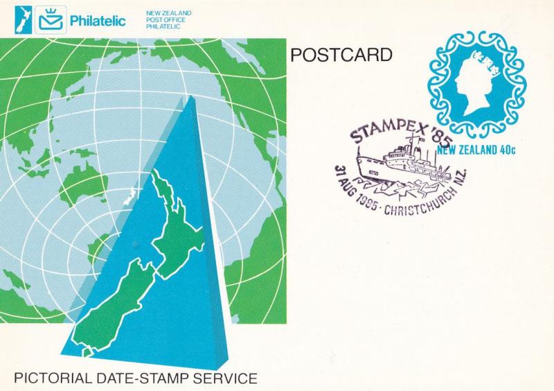 Stampex 85 New Zealand Christchurch Ferry Ship Frank Postcard FDC