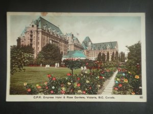 Mint Vintage Empress Hotel Rose Gardens Victoria BC CAN Printed Picture Postcard