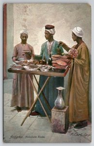 Egypt Cairo Egyptian Wandering Kitchen Street Vendors Postcard C37