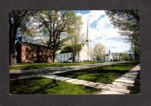 VT First Congregational Church Equinox Shops Manchester Vermont Postcard Court