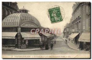 Old Postcard Villers Sur Mer The Grand Bazaar and the street Tarbouriech Nadal