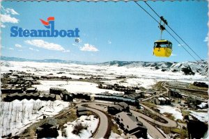 Steamboat Springs, CO Colorado  SKI TOWN USA  Village & Cable Car  4X6 Postcard