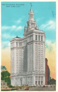 Vintage Postcard Municipal Building Junction Park Row Center St. New York City