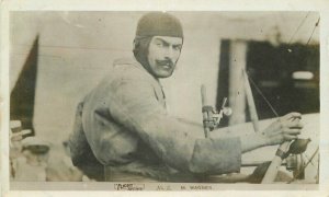 c1915 Early Aviator M Wagner Flight Series Cockpit Stick RPPC Photo Postcard
