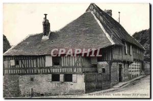 Montivilliers Old Postcard Old Street crowd Old house